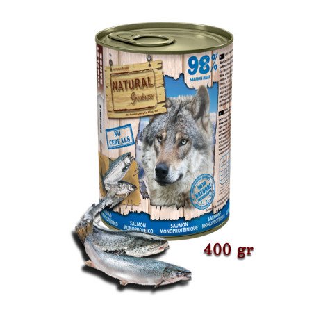 Patée sans céréales monoprotéine de saumon pour chien