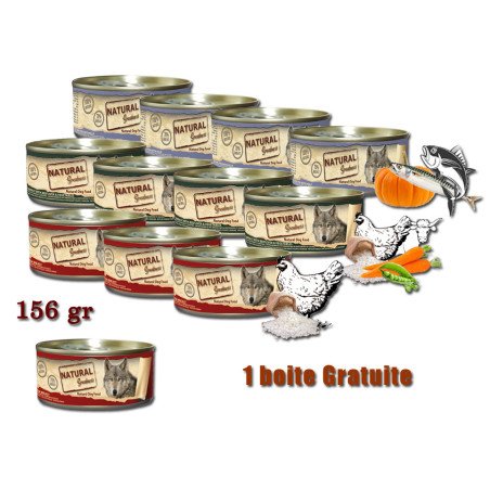 Lot 12 patées complémentaire, sans céréales pour chien