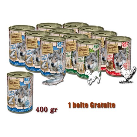 Lot 12 pâtées pour chien 100% naturelle, mono-protéique, sans céréales