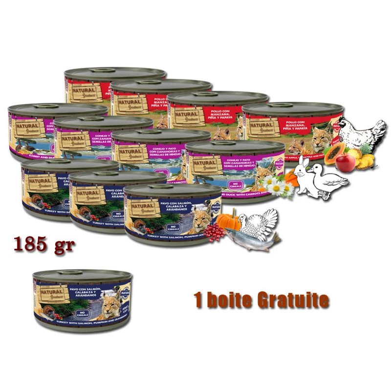 Lot 12 patées complètes, sans céréales pour chat Lot 12 patées complètes, sans céréales pour chat