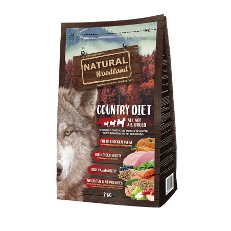 Croquettes Natural Woodland au Poulet et riz chien toutes races