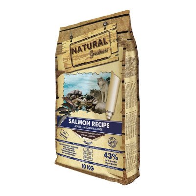 Croquettes au Saumon pour chiens adultes de race moyenne et grande